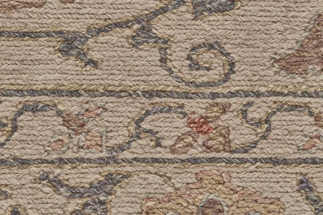 8' X 10' Wool Oriental Hand Knotted Area Rug (744294) - Tan / Gray / Red