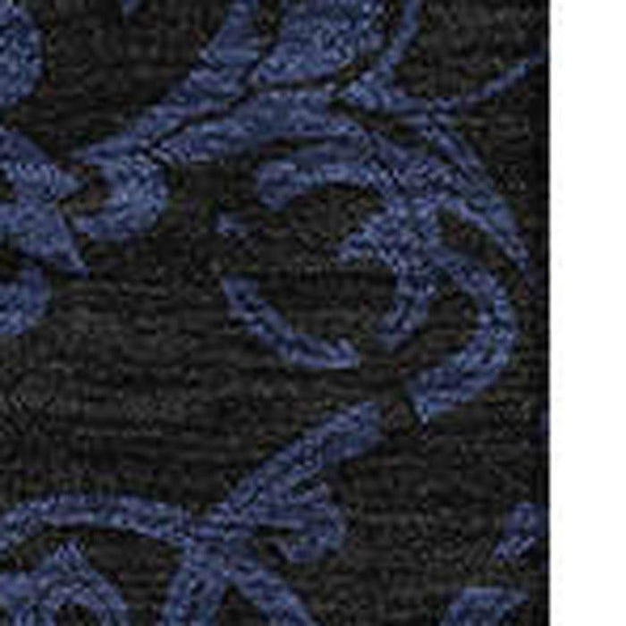 8' X 10' Medallion Washable Area Rug With UV Protection - Blue / Charcoal