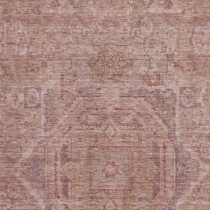 10' X 14' Oriental Washable Area Rug With UV Protection (699885) - Salmon / Beige