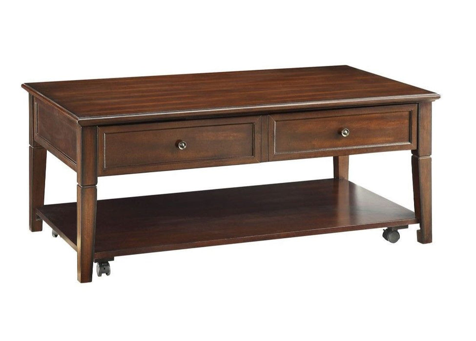 Manufactured Wood Rectangular Lift Top Coffee Table With Shelf - Walnut