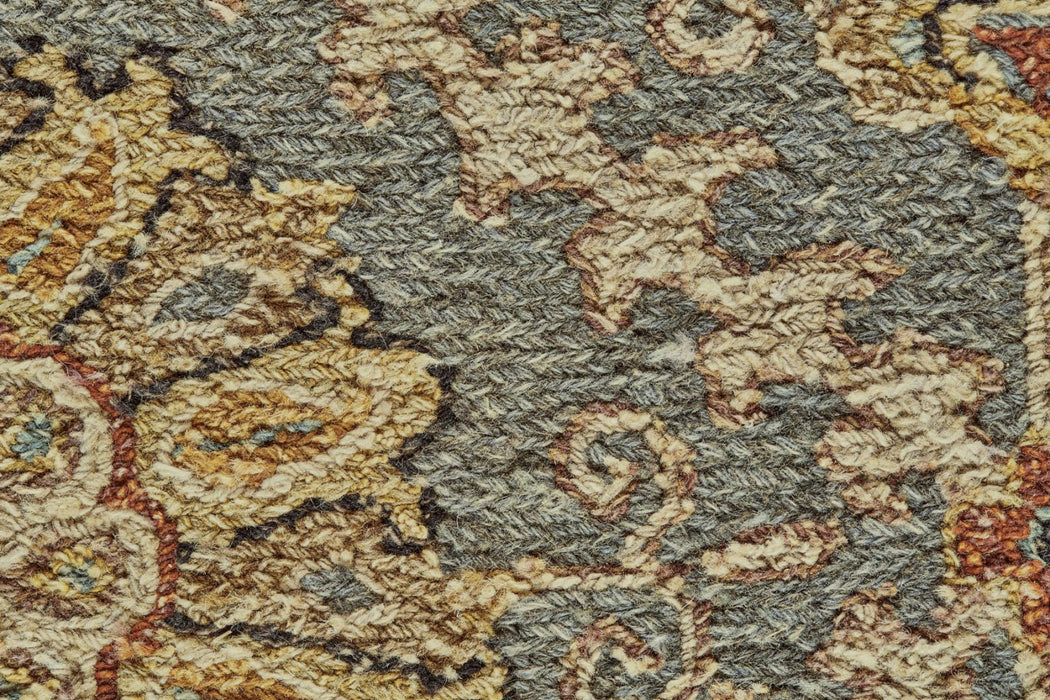 9' X 13' Wool Oriental Hand Knotted Area Rug (744098) - Blue / Gold / Red