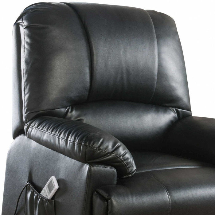 Faux Leather Power Massage Lift AssiStand Recliner - Black