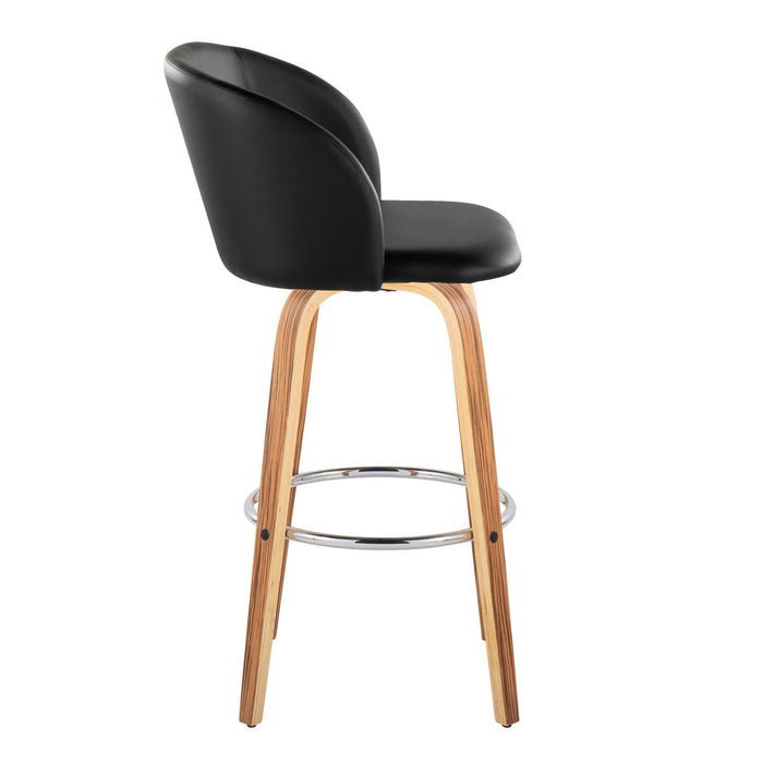 Fran - Fixed-Height Barstool (Set of 2) - Zebra Wood