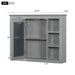 Giga wall-mounted medicine cabinet with mirror, open shelves, and adjustable interior storage for bathroom organization