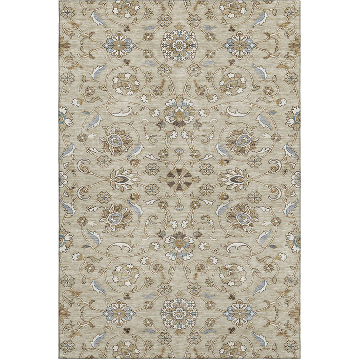 10' X 14' Moroccan Washable Area Rug With UV Protection (686795) - Beige / Gray / Ivory