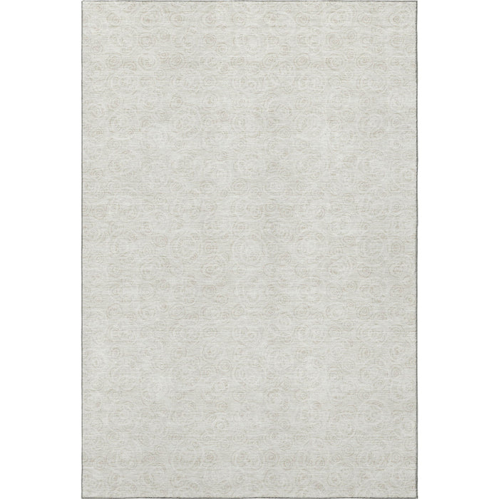 10' X 14' Polka Dot Washable Area Rug With UV Protection - Ivory And Beige