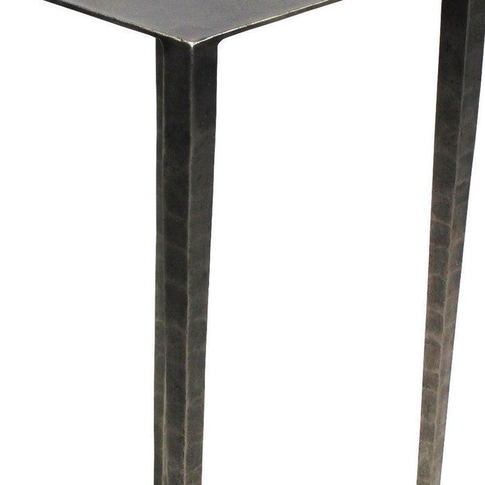 Iron Square End Table - Nickel
