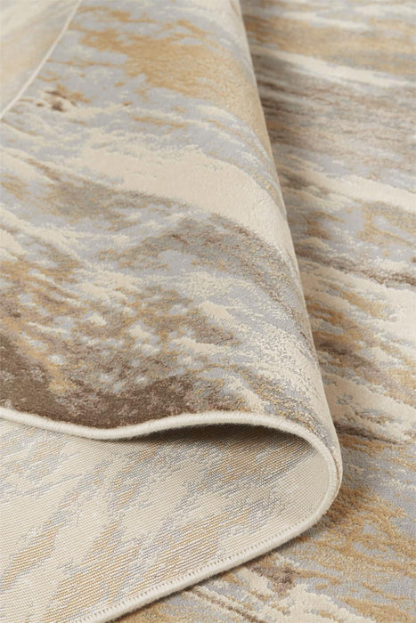 9' x 12' Abstract Area Rug - Ivory Tan And Brown