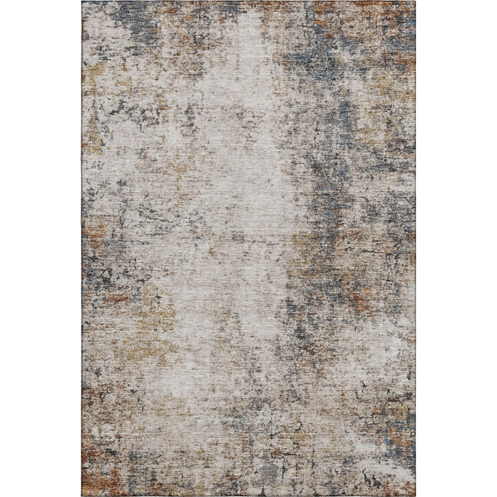 10' X 14' Abstract Washable Area Rug With UV Protection (688225) - Beige / Gray / Copper