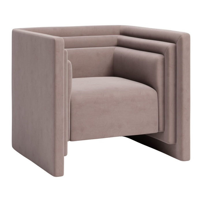 35" Modern Upholstered Arm Chair - Taupe