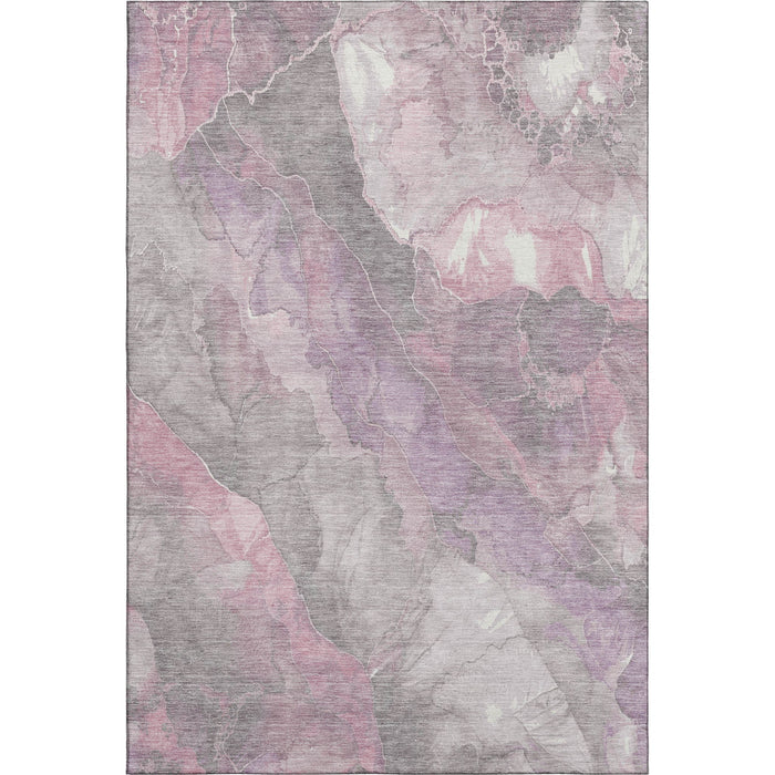 10' X 14' Floral Washable Area Rug With UV Protection (701371) - Blush / Gray / Ivory