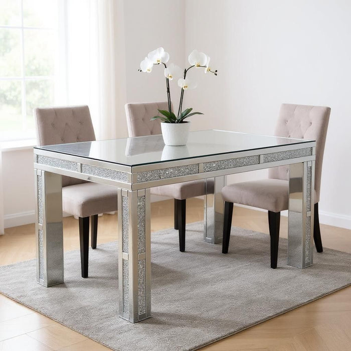 31" Wood Dining Table - Silver