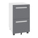 White Giga 2-drawer mobile filing cabinet with lock, on 360° wheels, holds A4, letter, and legal files.