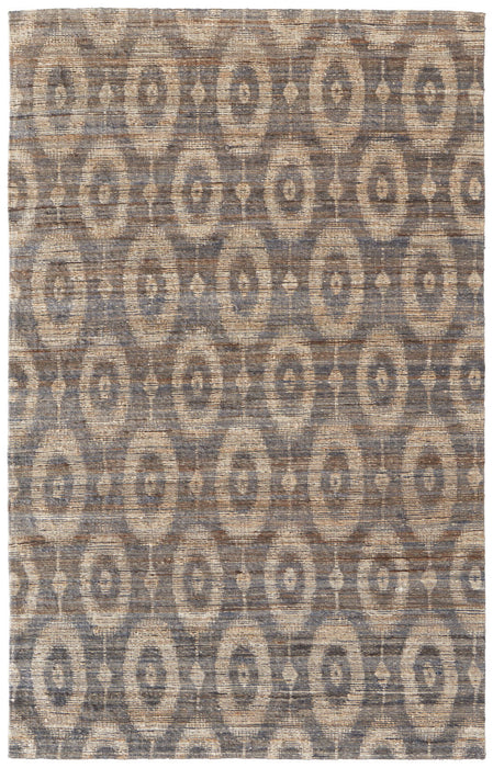 9' X 13' Geometric Hand Woven Area Rug - Taupe And Tan