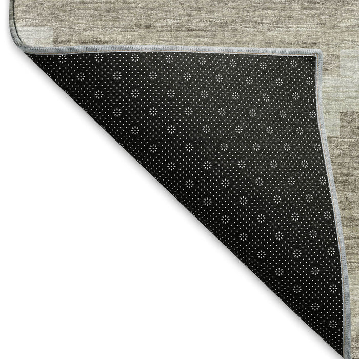 9' X 12' Tribal Washable Area Rug With UV Protection - Tan