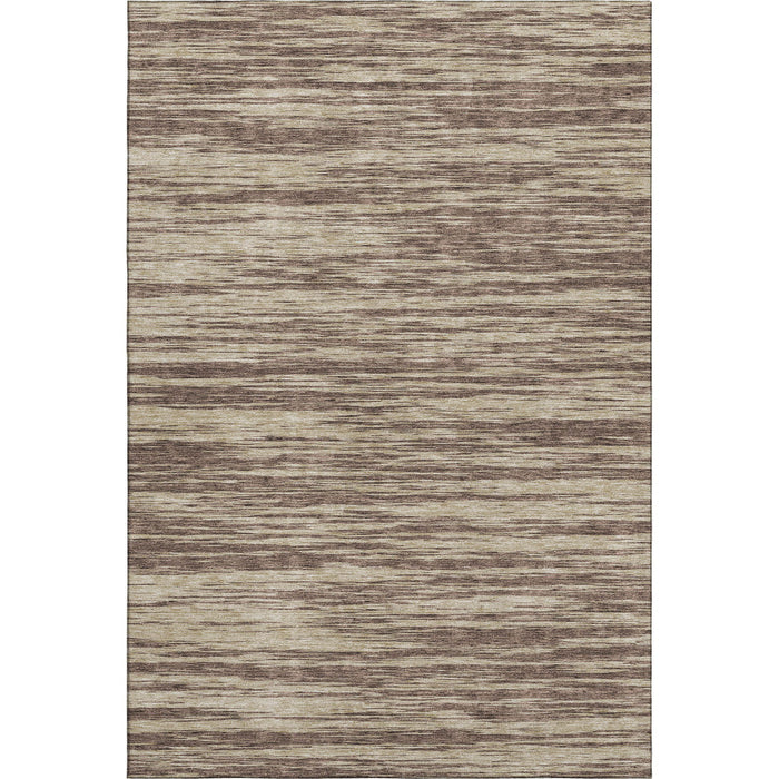 10' X 14' Striped Washable Area Rug With UV Protection (675582) - Brown / Beige
