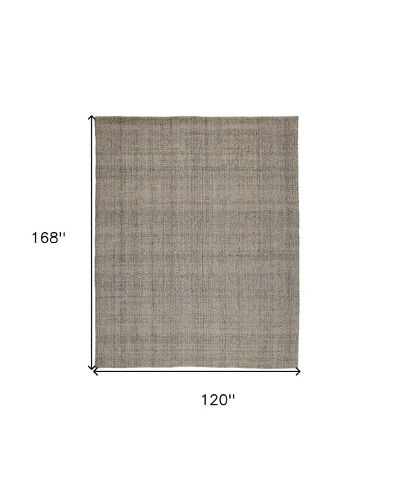 10' x 14' Hand Woven Area Rug - Beige And Gray