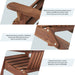 Set of two Giga outdoor wooden Adirondack lounge chairs in solid cedar, perfect for garden patios, foldable and comfortable.