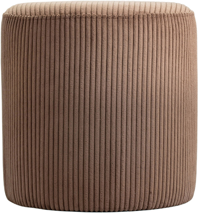 Roy - Round Microsuede Ottoman / Stool