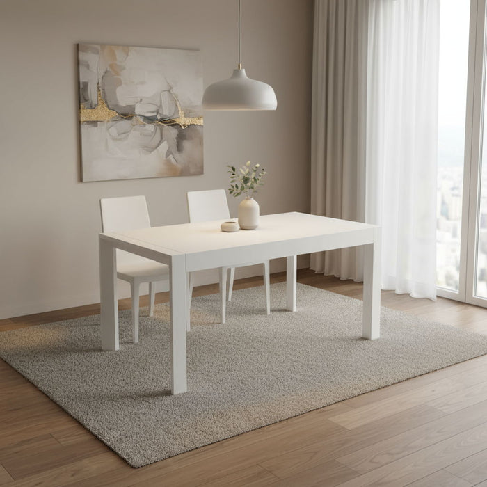 63" Wood Dining Table - White