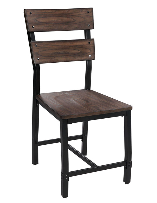 Fabric Wing Back Dining Side Chairs (Set of 2) - Lavender / Gold