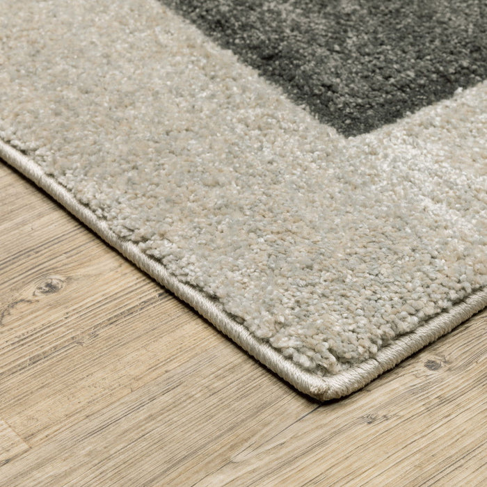 8' x 11' Geometric Power Loom Stain Resistant Area Rug - Beige