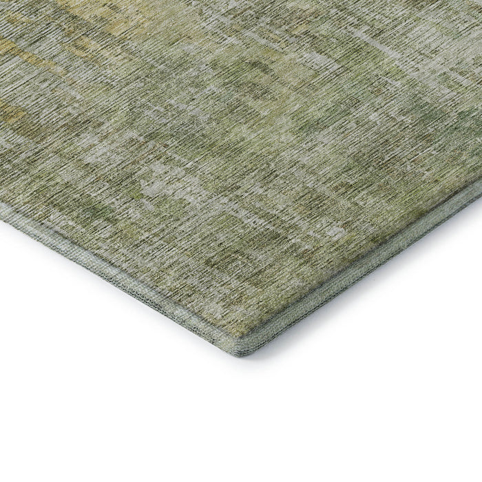 10' X 14' Abstract Washable Area Rug With UV Protection (692280) - Sage / Gold / Beige