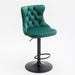 Set of two Giga modern upholstered swivel barstools with adjustable height, tufted backs, suitable for home, pub, or kitchen island.