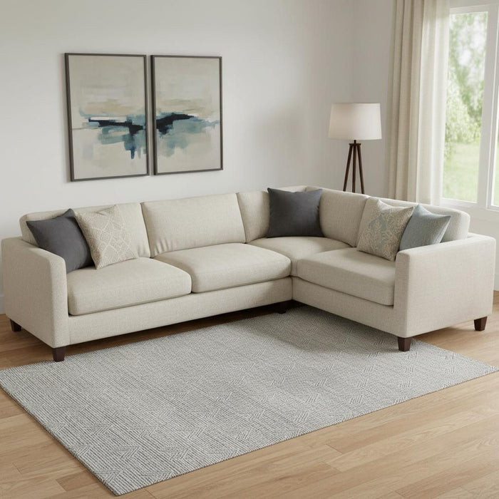 10' X 14' Abstract Geometric Washable Area Rug With UV Protection (672332) - Gray / Ivory
