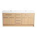 Giga freestanding bathroom vanity with resin sink, soft-closing doors and drawers, modern design, and sleek finish.