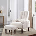 Giga modern living room recliner chair with matching ottoman, fabric upholstery, adjustable angles, and convertible into a sofa bed.