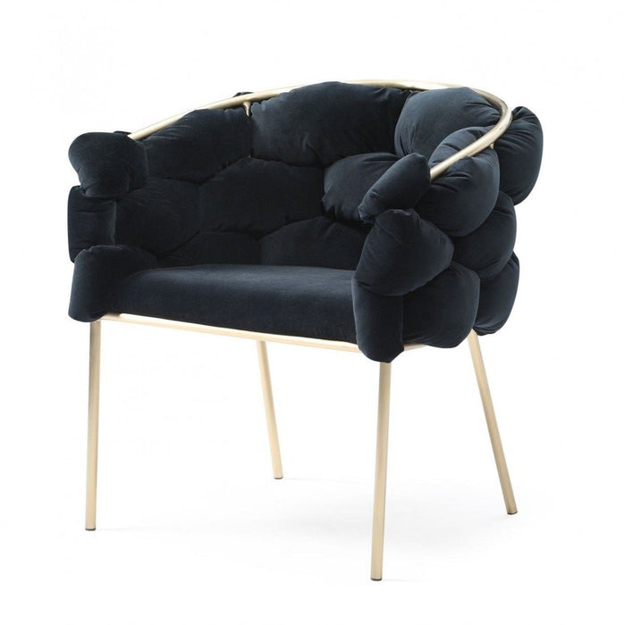 Geo Dining Chair - Black / Champagne / Gold