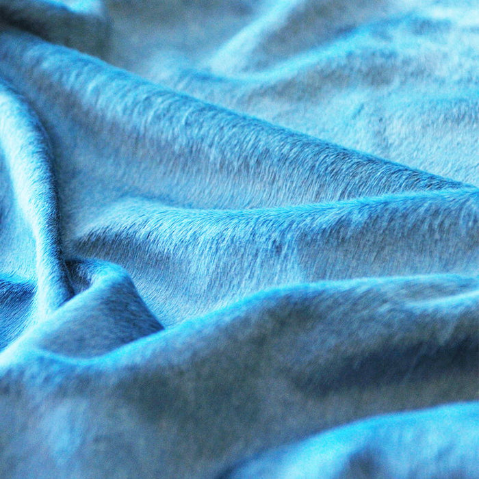 72" x 84" Cowhide - Rug - Sky Blue