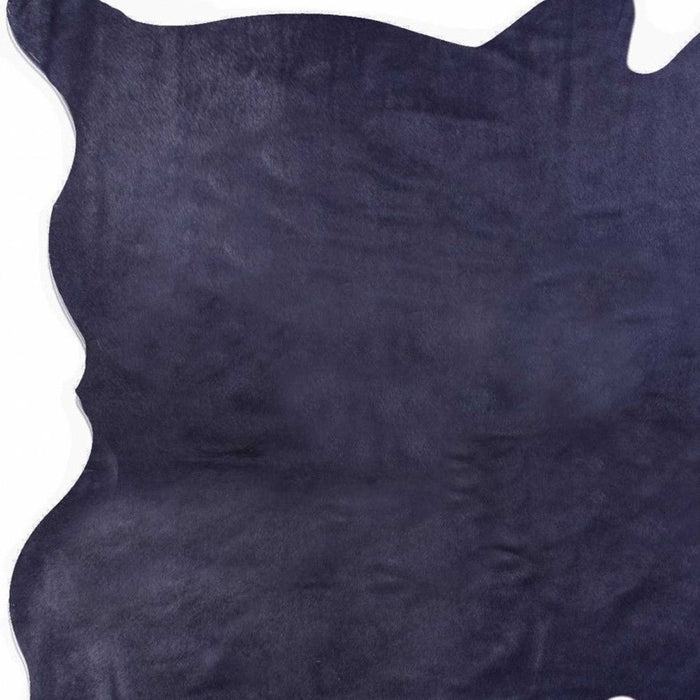 6' x 7' Cowhide Cowhide Area Rug - Navy Blue