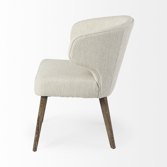 Mid Century Wingback Dining Chair - Cream