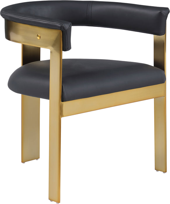 Romeo - Faux Leather Dining Chair With Gold Base (Set of 2)