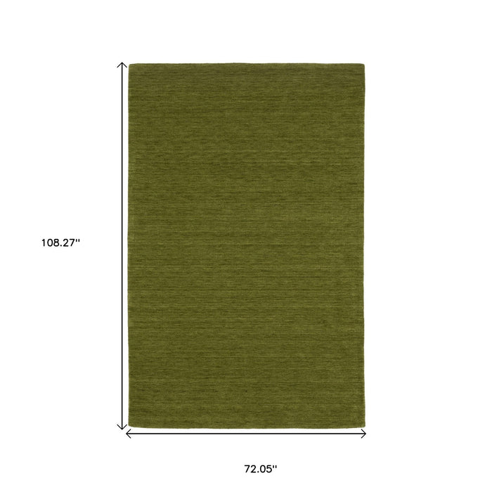 6' X 9' Wool Hand Tufted Area Rug - Green