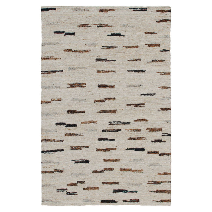 8' x 10' Wool Abstract Hand Woven Area Rug - Brown