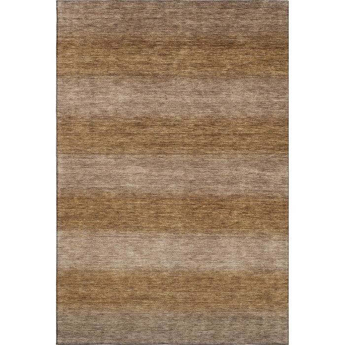 10' X 14' Striped Washable Area Rug With UV Protection (699544) - Brown / Khaki