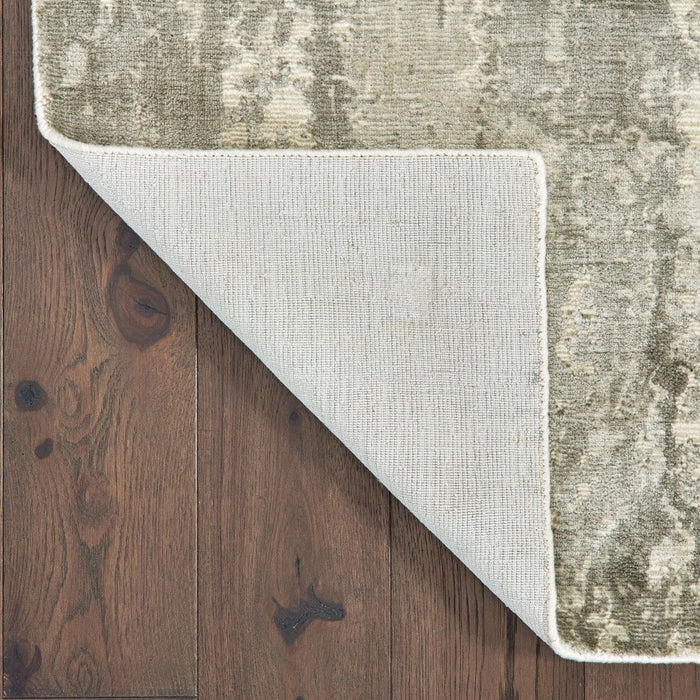 6' x 9' Abstract Splash Indoor Area Rug - Gray And Ivory