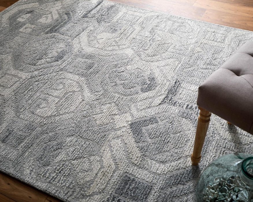 12' X 15' Abstract Hand Tufted Area Rug (744449) - Gray / Ivory / Taupe