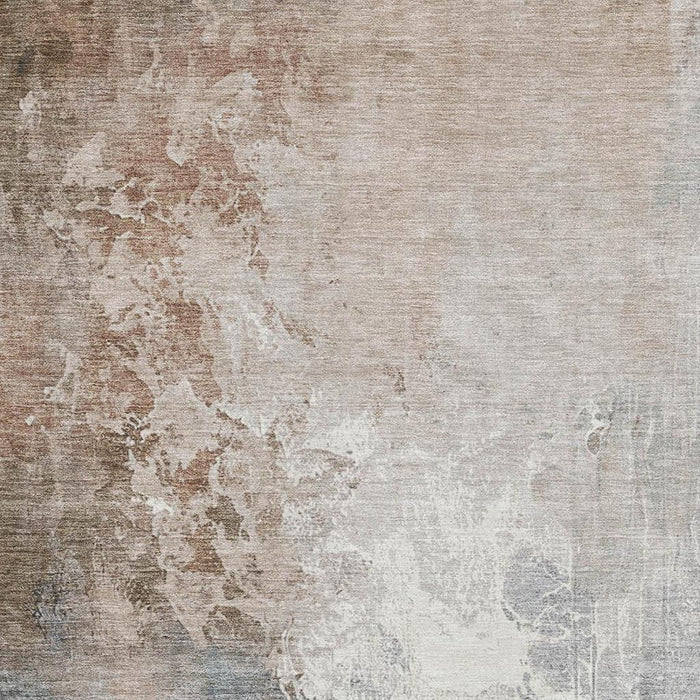 10' X 14' Abstract Washable Area Rug With UV Protection (705479) - Rust / Gray / Ivory