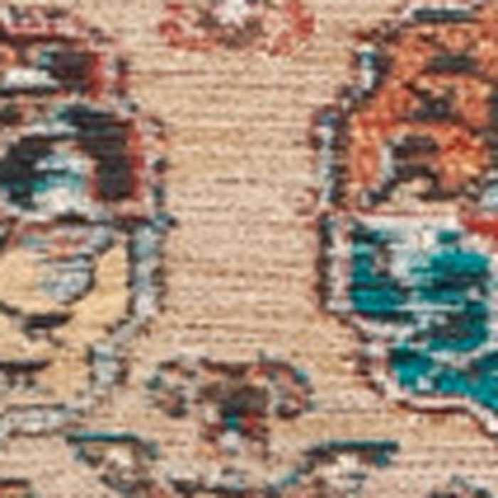 9' X 13' Tribal Washable Area Rug With UV Protection (609963) - Orange / Red