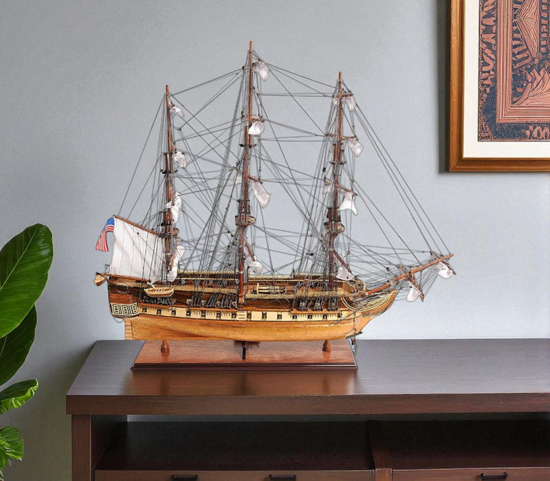 Hand Painted Boat (401916) - Brown