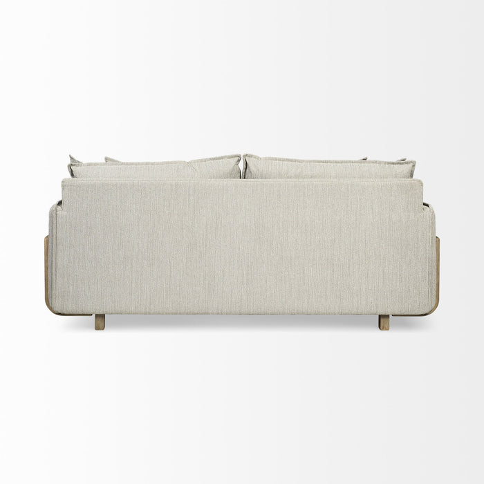 Fabric Sofa With Toss Pillows - Gray