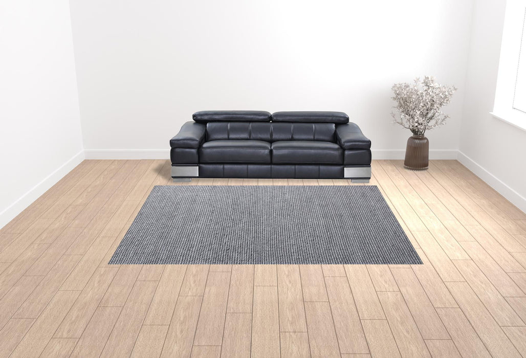 9' x 12' Wool Hand Woven Rectangle Area Rug - Gray