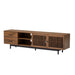 Giga walnut 78-inch TV stand with deep drawers, cable management, soft closing hinges, suitable for TVs up to 85 inches
