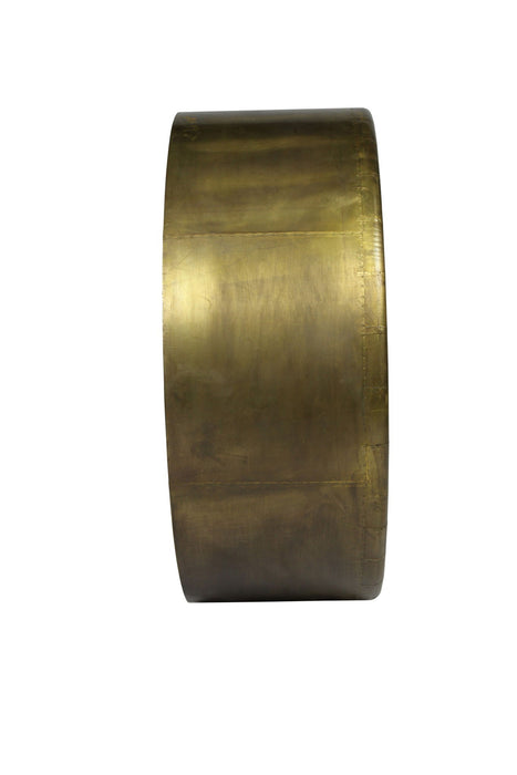 21" Round Metal Framed Accent Mirror - Brass