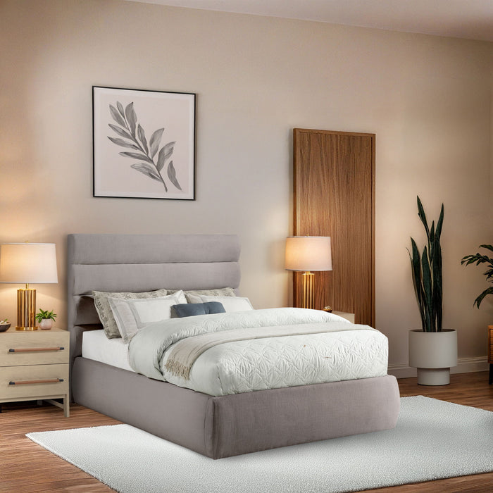 Adam - Linen Fabric Bed With 52" Headboard