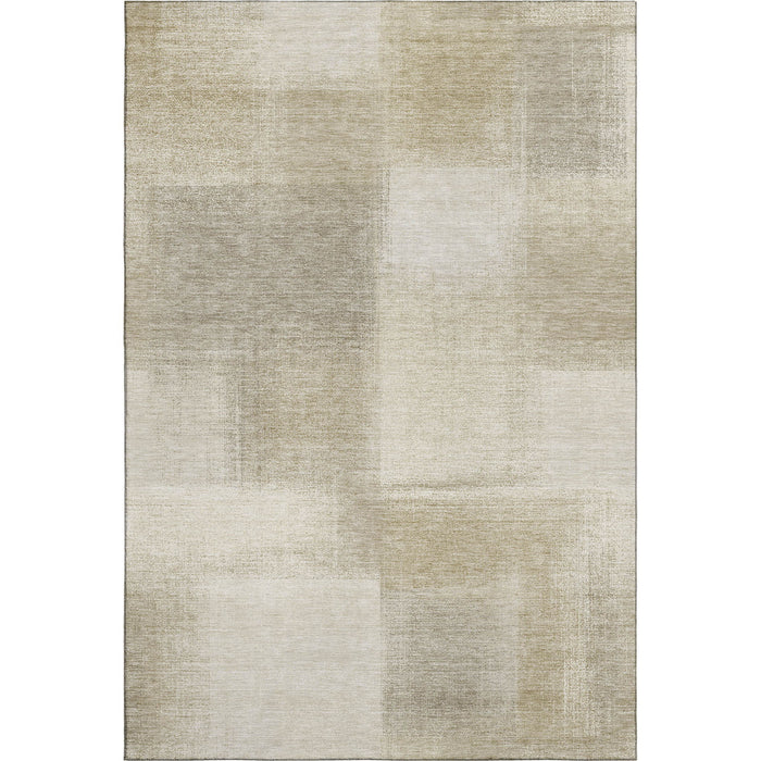 10' X 14' Geometric Washable Area Rug With UV Protection (692763) - Taupe / Ivory